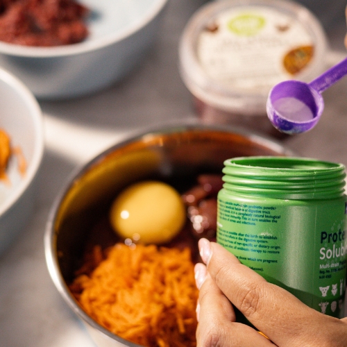 preparation of raw dog food
